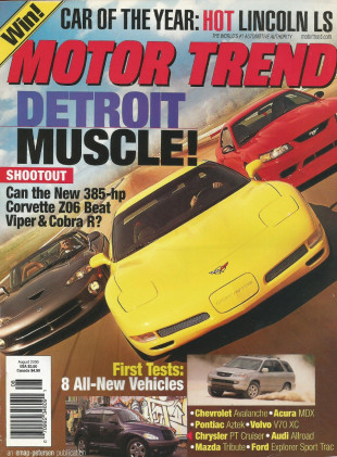 MOTOR TREND 2000 AUG - Z06 vs. RT/10 vs. SVT, PANOZ